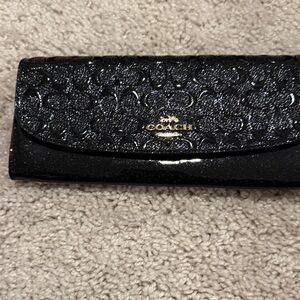 Coach NASA Glitter Space Black Embossed Women's Wallet